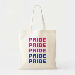 LGBTQ Bisexual Pride Customizable Repeated Text Tote Bag