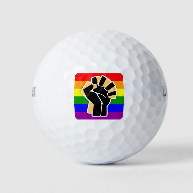 LGBTQ Black Ally Golf Balls (Front)