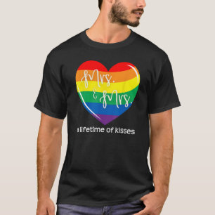 LGBTQ Brides, Lesbian Couples, Gay Pride Mrs. and  T-Shirt