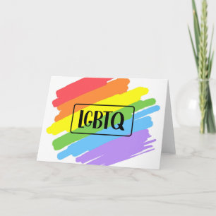 LGBTQ Brushstrokes Rainbow Card