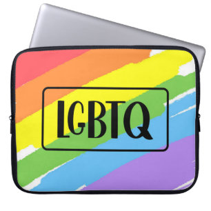 LGBTQ Brushstrokes Rainbow Laptop Sleeve