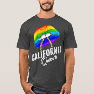 LGBTQ California Queen Strong Gay Women Men Lips T-Shirt