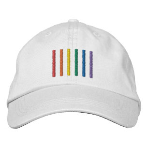 LGBTQ+ Casquette de baseball brodé arc-en-ciel