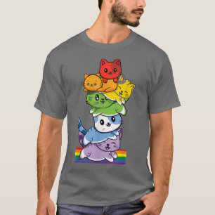 LGBTQ Cat Cute Rainbow Gay Pride LGBTQ LGBT Pride T-Shirt