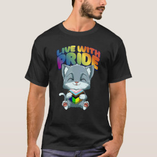 LGBTQ Cat Progressiv Pride Transgender Genderquee T-Shirt
