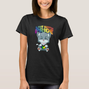 LGBTQ Cat Progressiv Pride Transgender Genderqueer T-Shirt