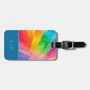 lgbtq colourful rainbow luggage tag