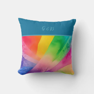 lgbtq colourful rainbow  throw pillow
