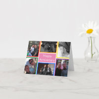 LGBTQ Couple Six Rainbow Photos Happy Anniversary