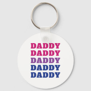 LGBTQ Daddy Bisexual Pride Dad Father's Day Keychain