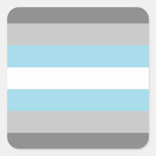 LGBTQ Demiboy Pride Flag Square Sticker