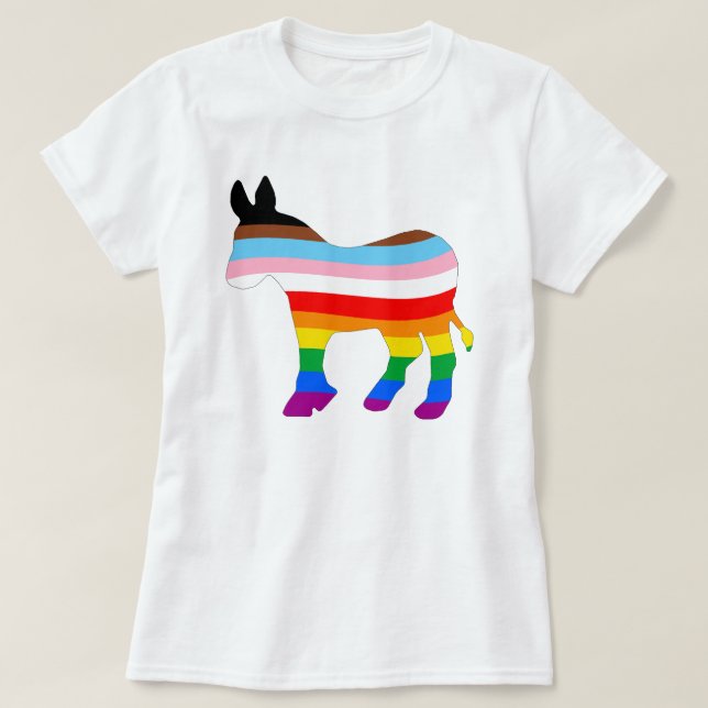 LGBTQ Democrat T-Shirt (Design Front)
