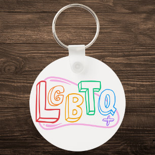 LGBTQ+ Doodle Keychain