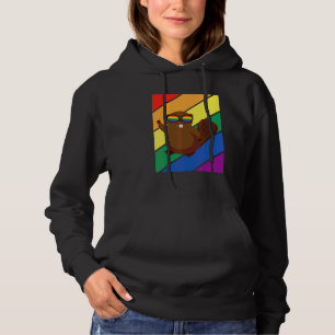 Lgbtq Flag Gay Pride Month Rainbow Beaver With Lgb Hoodie