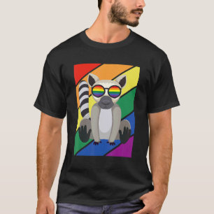 LGBTQ Flag Gay Pride Month Rainbow Lemurs LGBT Gla T-Shirt