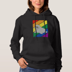 Lgbtq Flag Gay Pride Month Rainbow Walrus Lgbt Gla Hoodie