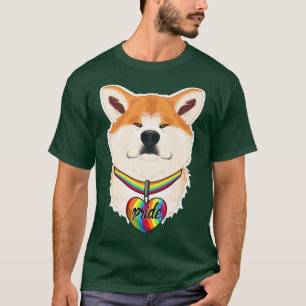LGBTQ Flag I Gay Pride Flag I Akita Inu T-Shirt