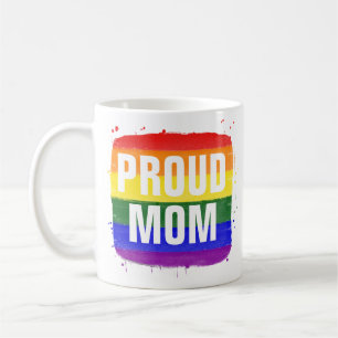 LGBTQ Flag Proud Mom Coffee Mug