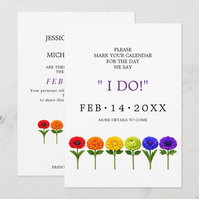 LGBTQ Flourish Together – Save the Date Card (Front/Back)