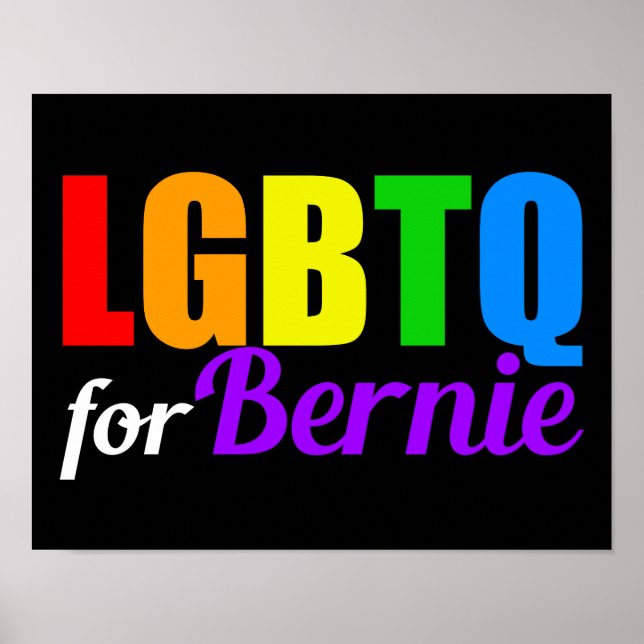 LGBTQ for Bernie Sanders 2020 Poster (Front)