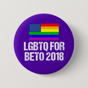 LGBTQ for Beto O'Rourke 2 Inch Round Button
