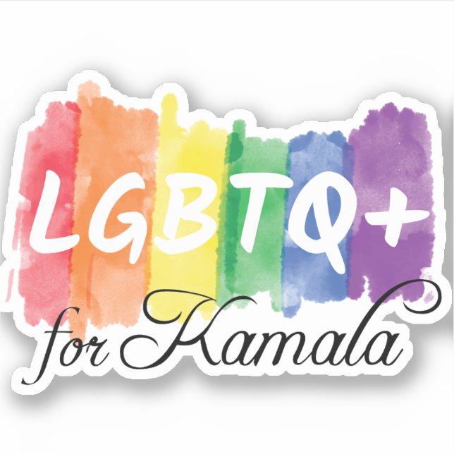 LGBTQ for Kamala Rainbow Gay Pride Laptop (Front)