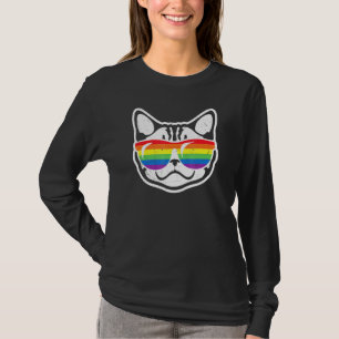 Lgbtq Gay Cat Love Pride Rainbow T-Shirt