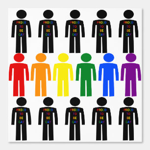 LGBTQ Gay Man Silhouette and Rainbow Men Wallpaper
