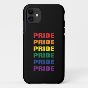 LGBTQ Gay Pride Customizable Repeated Text iPhone 11 Case