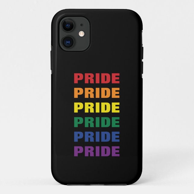 LGBTQ Gay Pride Customizable Repeated Text Case-Mate iPhone Case (Back)