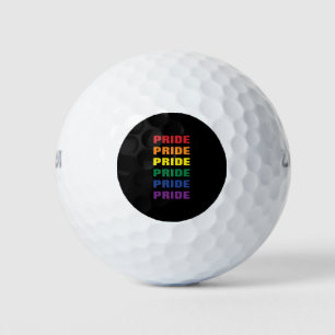 LGBTQ Gay Pride Customizable Repeated Text Golf Balls