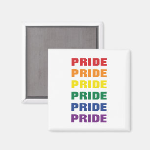  LGBTQ Gay Pride Customizable Repeated Text Magnet