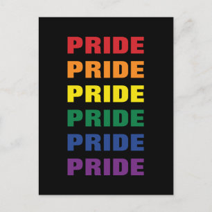 LGBTQ Gay Pride Customizable Repeated Text Postcard