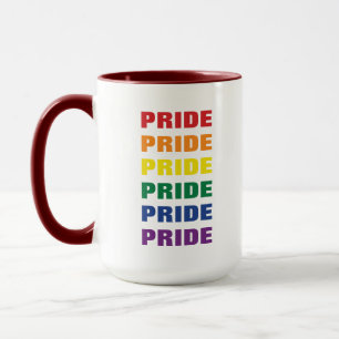 LGBTQ Gay Pride Customizable Repeating Text Mug