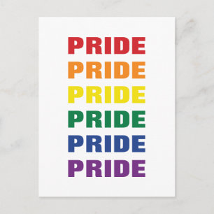 LGBTQ Gay Pride Customizable Repeating Text Postcard