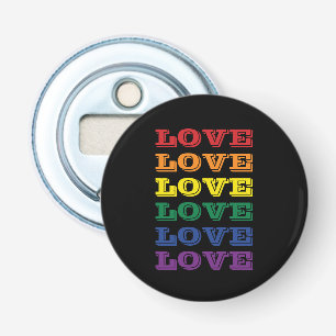 LGBTQ Gay Pride Love Customizable Repeated Text Bottle Opener