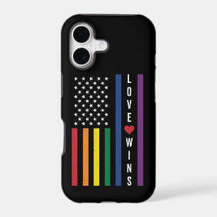 LGBTQ Gay Pride Love Wins USA American Flag