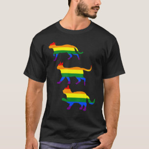 Lgbtq Gay Pride Month Pet Cat Owner Rainbow Queer  T-Shirt