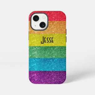 LGBTQ Gay Pride Rainbow Glitter Flag iPhone 13 Mini Case