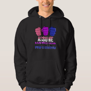 LGBTQ Genderfluid Pride Assume Nothing Gender Flui Hoodie