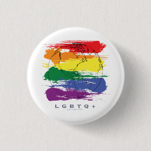 LGBTQ+ Global Proud AF 1 Inch Round Button