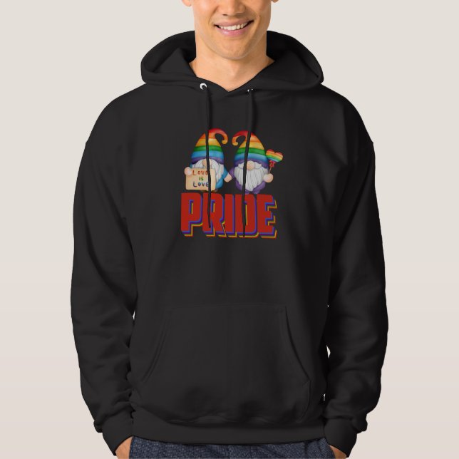 LGBTQ Gnome Pride Month 2023 Rainbow Gay Pride Par Hoodie (Front)
