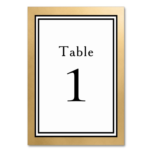 LGBTQ Gold Modern Mariage Numéro de table (Par défaut)