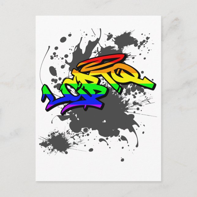 LGBTQ graffiti | LGBTQ+ Pride carte postale (Devant)