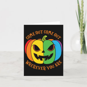 Lgbtq Halloween Pumpkin  Card