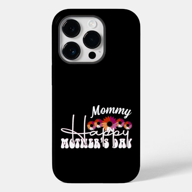 LGBTQ Happy Mother's Day, Lesbian Flag Sunflowers Case-Mate iPhone Case (Back)