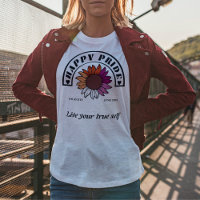 LGBTQ Happy Pride: Sunflower in Lesbian Flag Colou