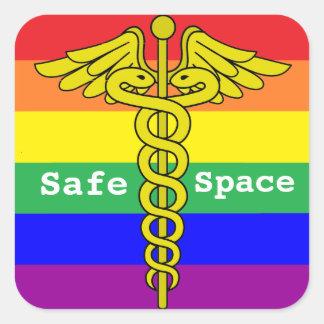 LGBTQ Healthcare Safe Space Square Sticker