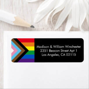 Lgbtq inclus drapeau gay pride arc-en-ciel noir bl