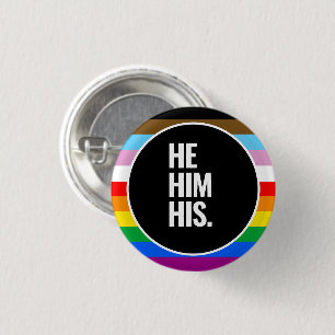 LGBTQ+ Inclusive Pride Flag 1 Inch Round Button
